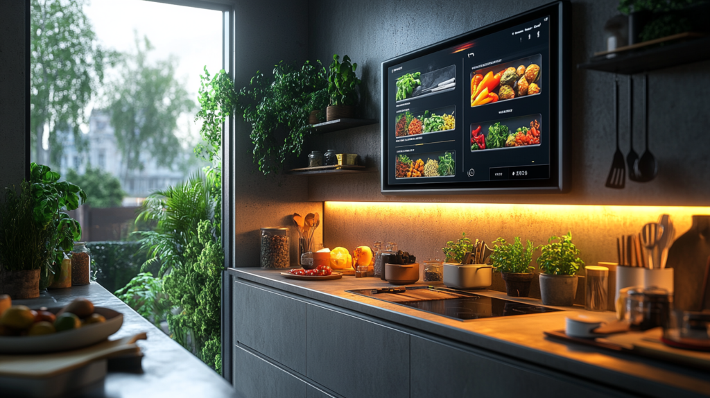 lobito4512_A_modern_cozy_kitchen_with_a_sleek_smart_display_m_2bd7c7b9-ac72-4f2a-b396-339b86ee8941_1
