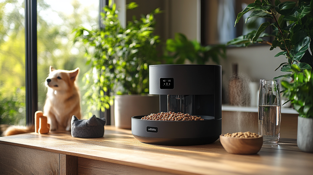 lobito4512_A_photorealistic_Petlibro_Smart_Feeder_black_5-lit_6ce09a31-a545-40bb-96f6-095e5fb124c3_0